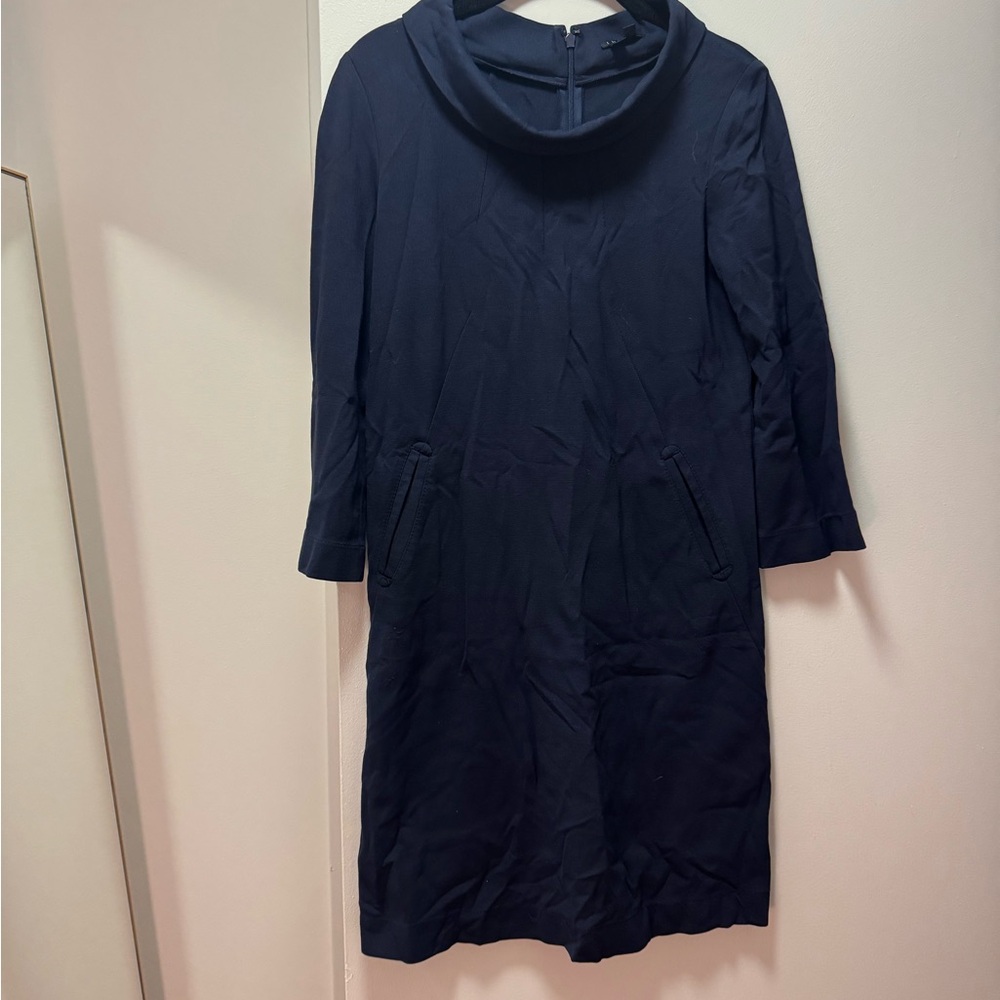 Theory Midnight Blue Long Sleeve Dress